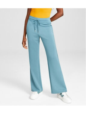And Now This Women's Medium Teal Wide Leg Drawstring Pants / Joggers NWT